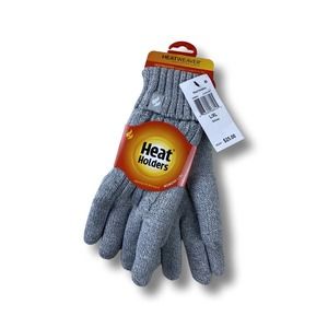 NWT Heatholders Amelia Cable Knit Gloves in Cloud Grey Size L/XL